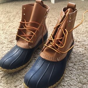 Bean boots! Worn once!